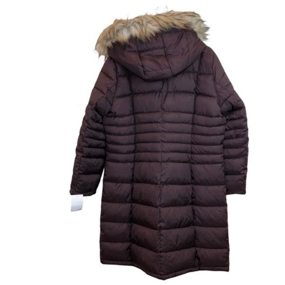 Calvin Klein Purple Fur Long Puffer Jacket New - Picture 11 of 15